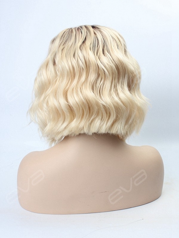 EvaHair Graduated Cut Wavy Bob Lace Front Synthetic Wig