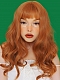 Evahair Chestnut Long Wavy Synthetic Lace Front Wig With Bangs