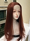 Evahair 2021 New Style Orange Long Straight Synthetic Lace Front Wig