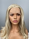 Blonde With Brown Highlight Synthetic Wig