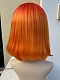 Evahair 2022 New Style Orange Ombre Medium Straight Synthetic Lace Front Wig