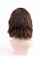 Evahair Brown Short Wavy Synthetic Wig with Bangs