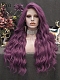 Evahair Purple Long Wavy Synthetic Lace Front Wig
