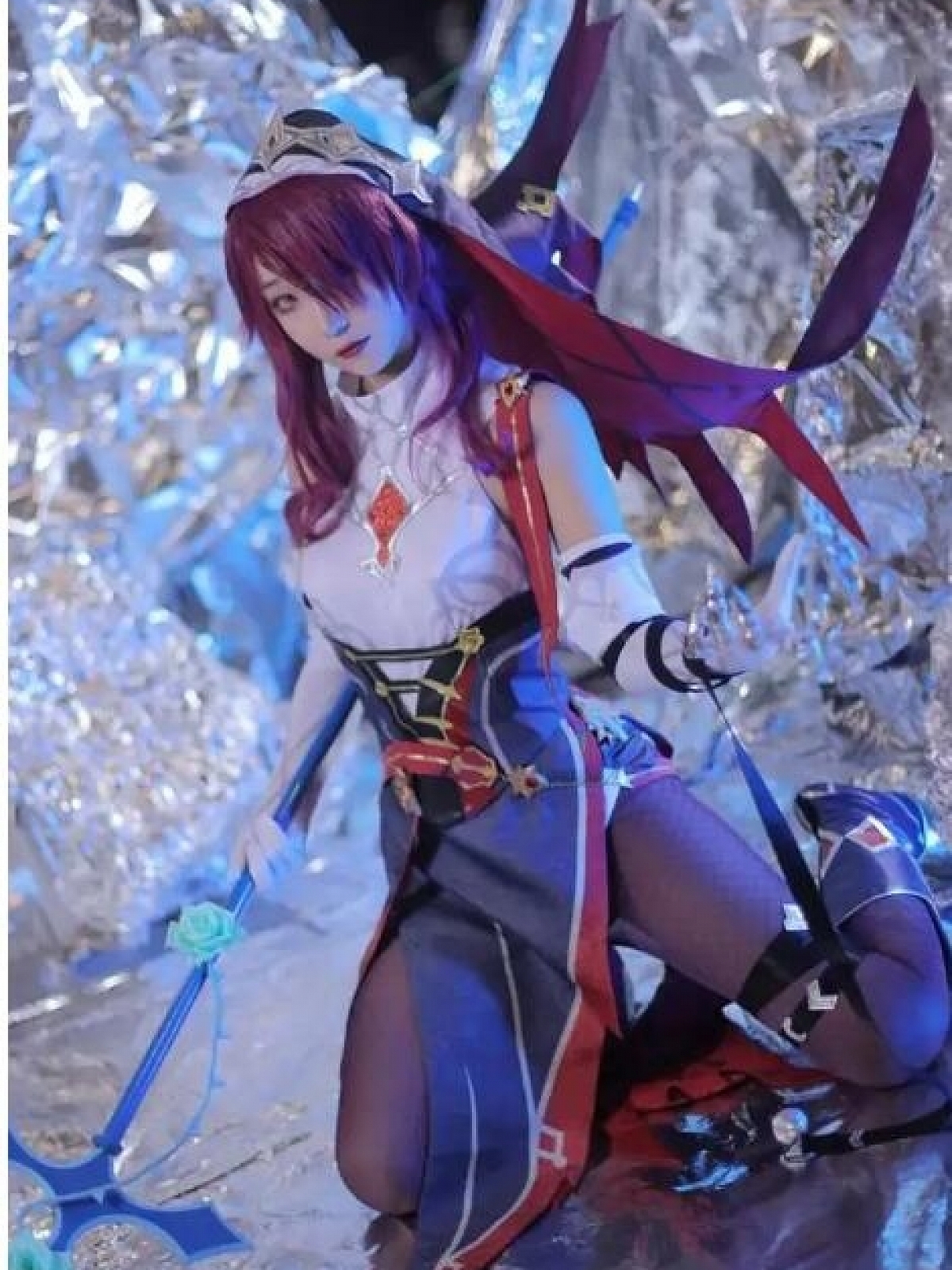 Evahair Genshin Impact Rosaria cosplay costume