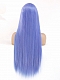 Evahair 2021 New Style Blue Mixed Color Long Straight Synthetic Lace Front Wig