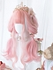 Evahair 2021 New Style Cherry Blossom Pink Long Wavy Synthetic Wig with Bangs