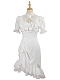 Evahair fashion cheongsam style white mesh lolita dress