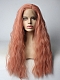 Lovely Peach with Slight Wavy Style Synthetic Lace Front Wig