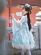 Evahair new style classical blue mesh lolita dress