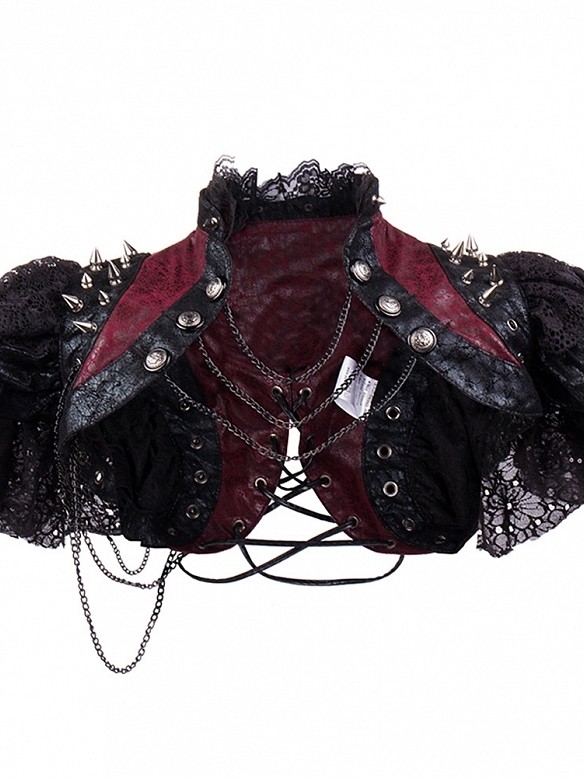 Evahair dark punk style rivet shawl