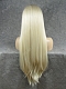 Quite Long Straight Blond Synthetic Lace Front Wig
