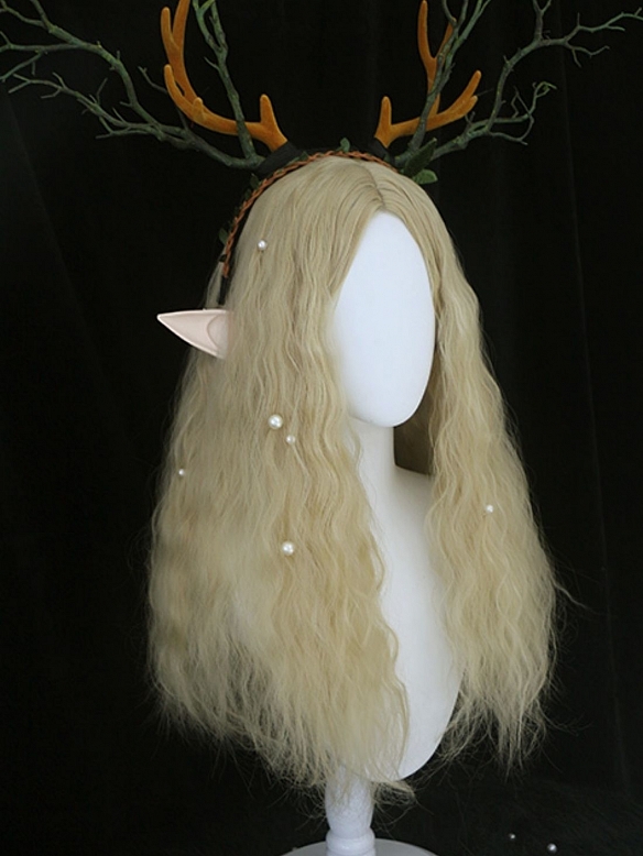 Evahair 2022 Vintage Style Blonde Long Wavy Synthetic Wig