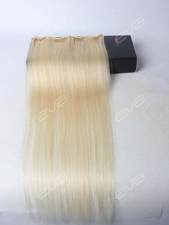 In stock - #613 Blonde Human Hair Clip In Hair Extension 