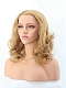 Honey Blonde Shoulder Length Slight Wavy Daily Wear Lace Front Synthetic Wig
