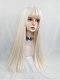 Evahair 2021 New Style Daily Blonde Long Straight Synthetic Wig with Bangs and Hime Cut