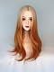 Evahair 2021 New Style Golden to Orange Ombre Color Long Straight Synthetic Wig