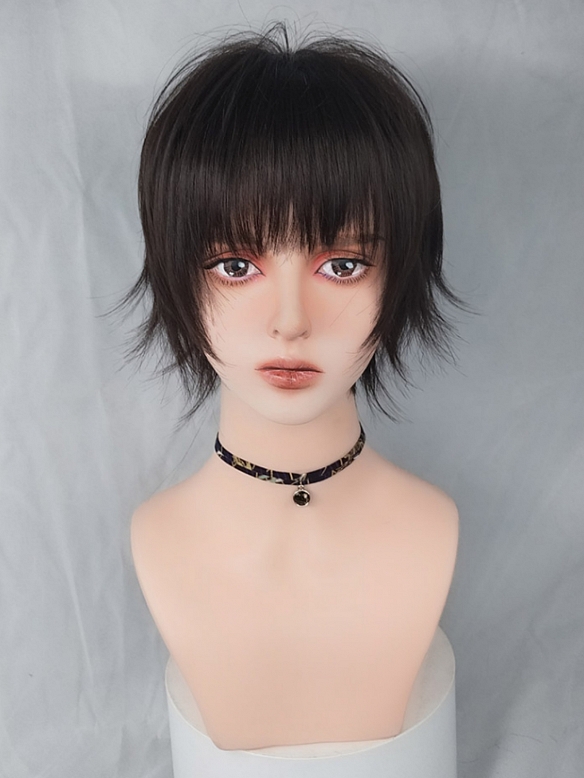 Evahair 2021 New Style Black Short Synthetic Wig with Bangs