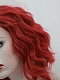 EvaHair Triangled Cut Red Wavy Bob Lace Front Synthetic Wig