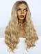 Evahair Fashion Style Blonde Long wavy Synthetic Wig