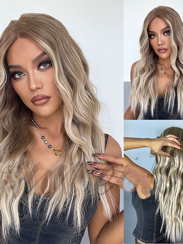 Evahair Fashion INS Style Grey Long Straight Synthetic Wig