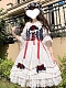 Evahair princess style short sleeve white and blue lolita dress