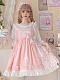 Evahair pink cat paw printed adorable lolita dress