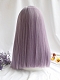 Evahair Purple Long Straight Synthetic Wig with Bangs