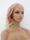 Rose and Blonde Highlighted Color Wavy Synthetic Lace Front Wig