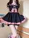 Evahair cat style pink and black lolita suits