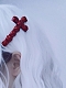 Evahair Limited Gothic Red Rose Cross Hairpin
