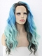 EVAHAIR SEA MERMAID  BLUE SYNTHETIC LACE FRONT WIG