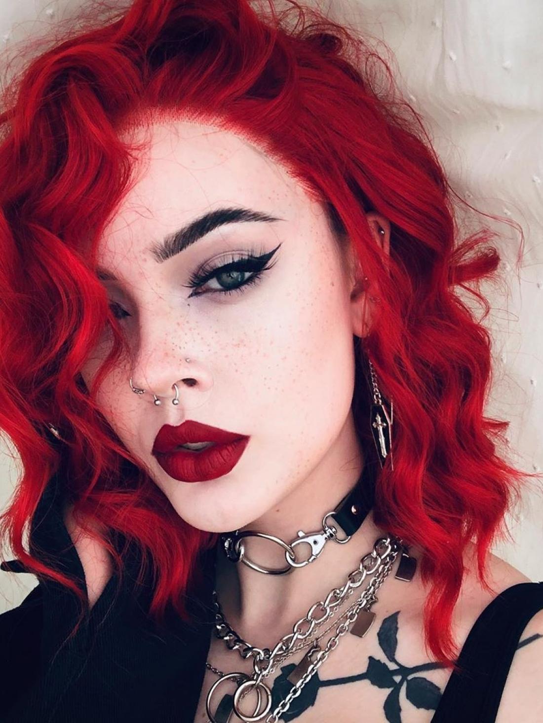 bob wig red