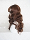 Evahair Brown Long Wavy Synthetic Wig with Wispy Bangs