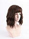 Evahair Brown Short Wavy Synthetic Wig with Bangs