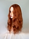 Evahair 2021 New Style Orange Medium Wavy Synthetic Wig with Bangs