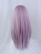 Evahair 2021 New Style Purple and Blue Mixed Color Long Straight Synthetic Wig with Bangs