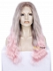 Pink Ombre Long Wavy Synthetic Lace Front Wig