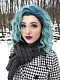 Teal Green Wavy Bob Synthetic Lace Front Wig