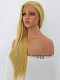 Yellow Blonde Long Straight Synthetic Lace Wig