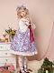 Evahair fashion strawberry printed blue lolita dress JSK