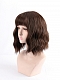 Evahair Brown Short Wavy Synthetic Wig with Bangs