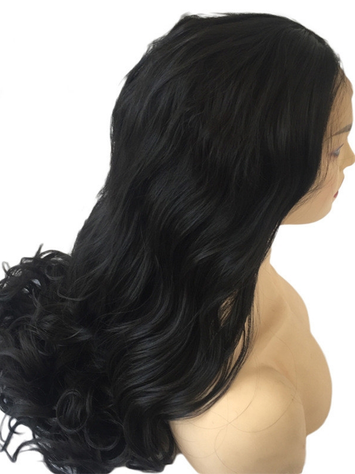 Evahair Fashion Style Sexy Black Long Wavy Synthetic Wig