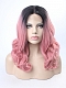 EvaHair Rouge Pink Loose wavy medium length lob Synthetic Wig