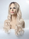 Platinum Blonde Ombre Wavy Capless Synthetic Wig