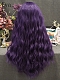 Evahair Dark Purple Long Wavy Synthetic Lace Front Wig