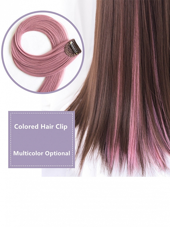 Multicolored Hair Clips in Hair Extensions