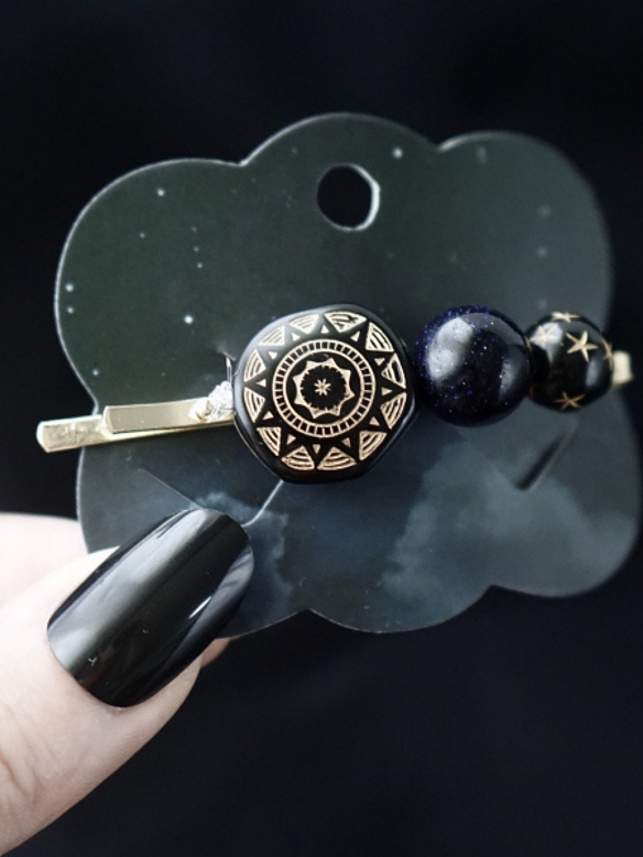Evahair Limited Gothic Black Totem Hairpin