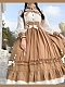 Evahair milk coffee style long sleeve lolita dress