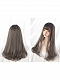 Evahair Daily Linen Grey Long Synthetic Wig with Bangs
