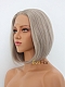 Grayish Blonde Chin Length Bob Synthetic Lace Front Wig